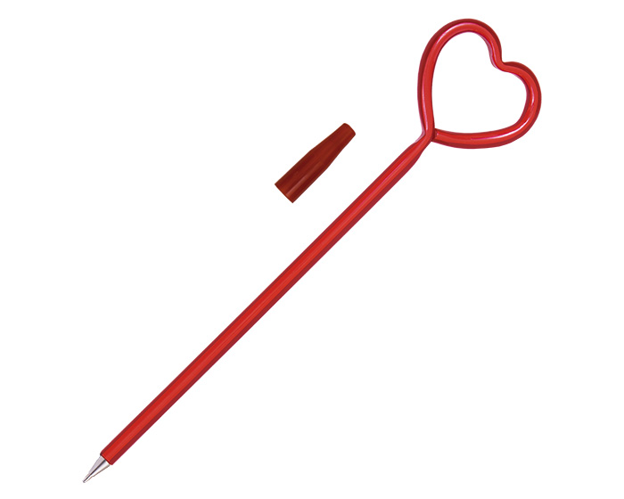 BOLIGRAFO PLASTICO EN FORMA DE CORAZON C121
